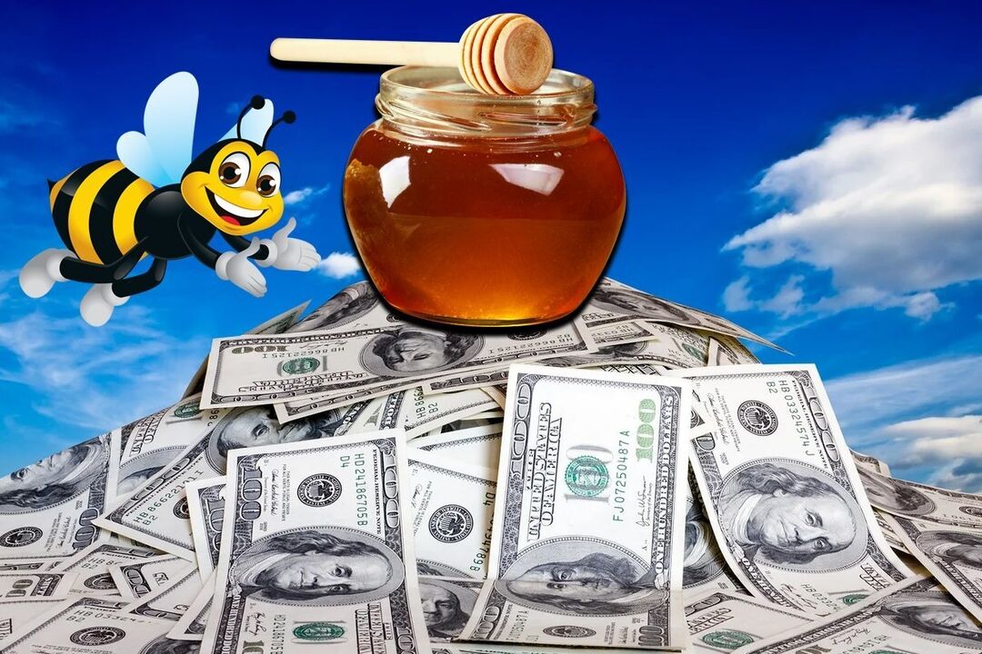Il miele brilla per attirare denaro