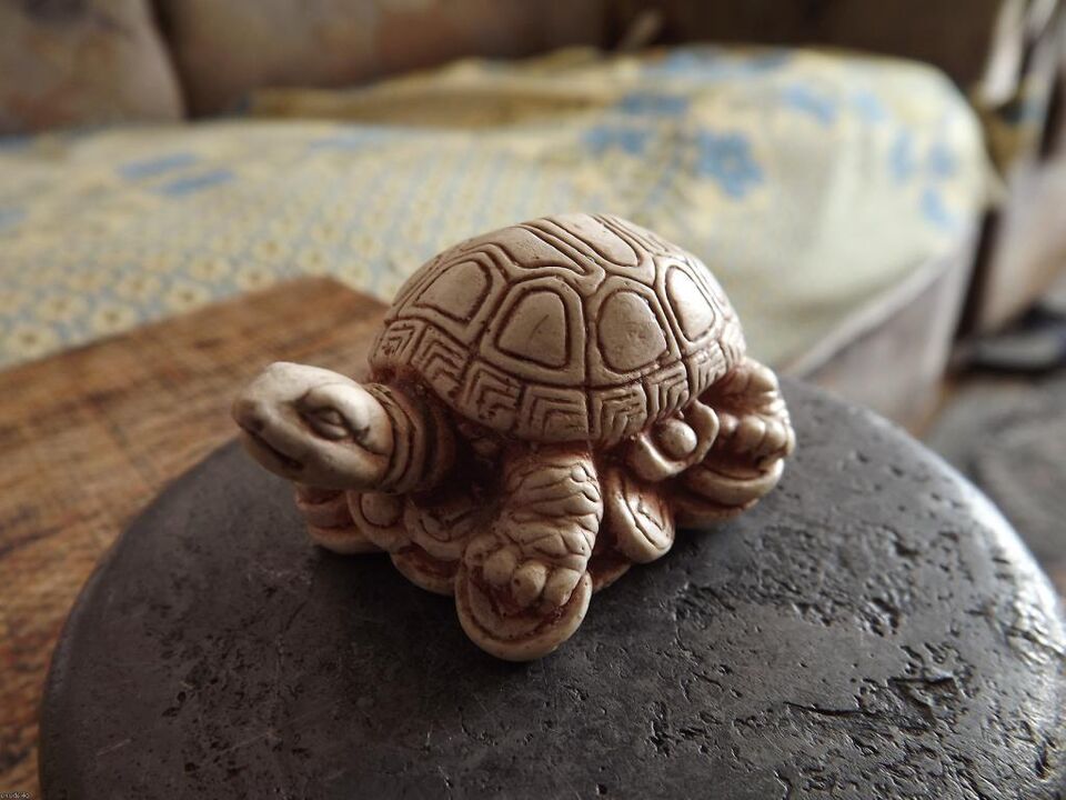 Figura di tartaruga come amuleto portafortuna
